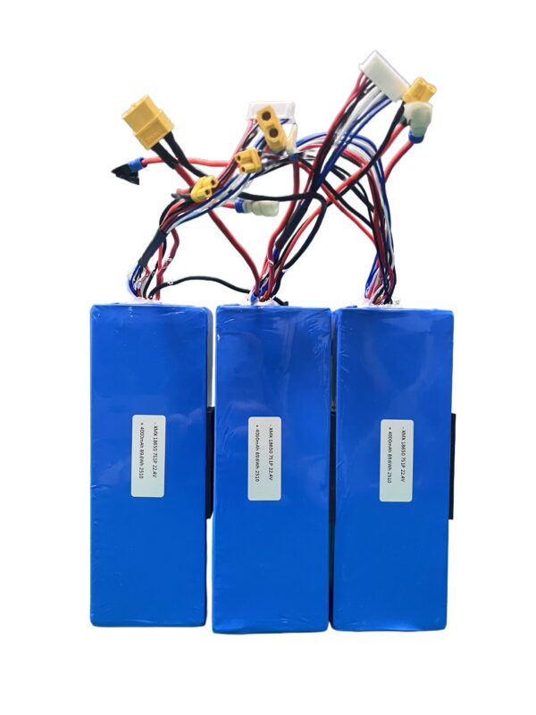 HNF Battery 22.4V 4000mAh 7S1P 18650 li-ion battery pack with XT60 connector and multi-wire harness three units