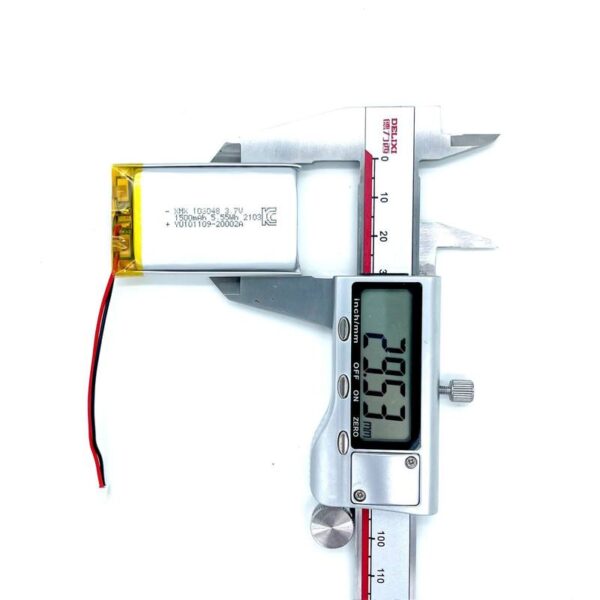 103048 LiPo Battery 3.7V 1500mAh 5.55Wh Rechargeable Lithium Polymer Battery with JST Connector