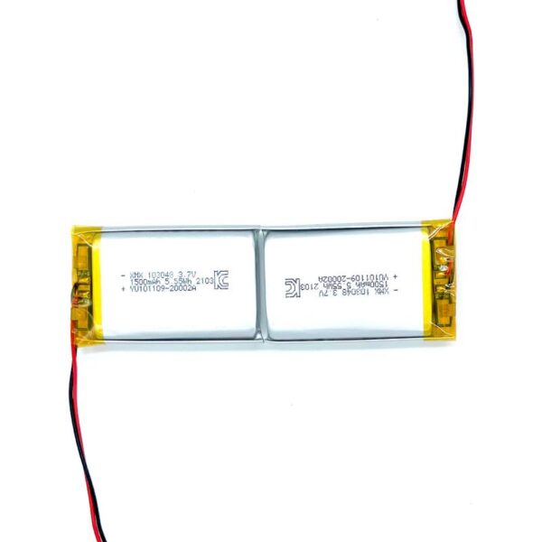 103048 LiPo Battery 3.7V 1500mAh 5.55Wh Rechargeable Lithium Polymer Battery with JST Connector