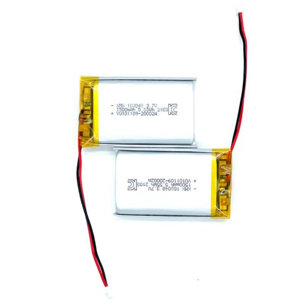 103048 LiPo Battery 3.7V 1500mAh 5.55Wh Rechargeable Lithium Polymer Battery with JST Connector