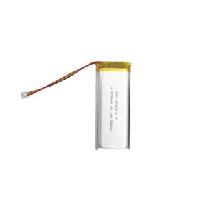 103072 LiPo battery 3.7V 3000mAh horizontal view with JST connector