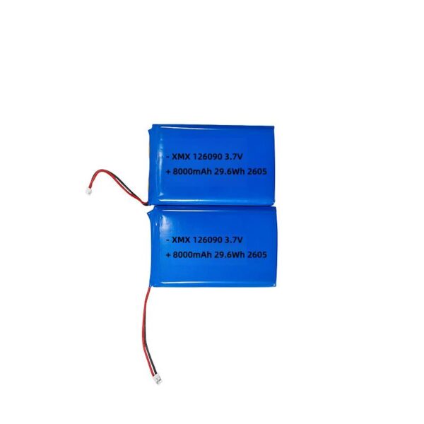126090 LiPo Battery 3.7V 8000mAh 29.6Wh Rechargeable Lithium Polymer Battery with JST Connector
