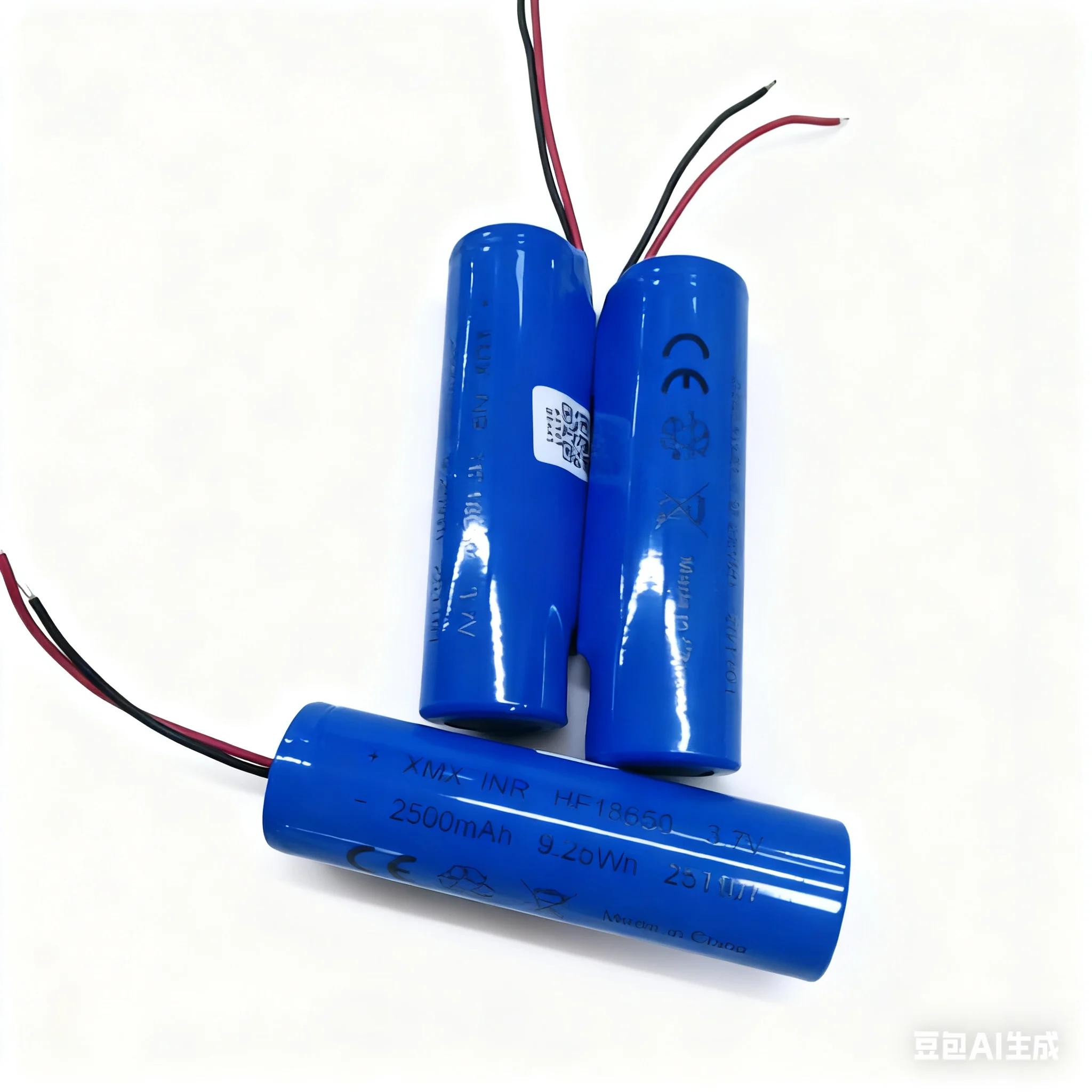 18650 2500mah 3.7v rechargeable li ion battery pcb protection board wires ready use for diy projects mobile phone camera stock 1