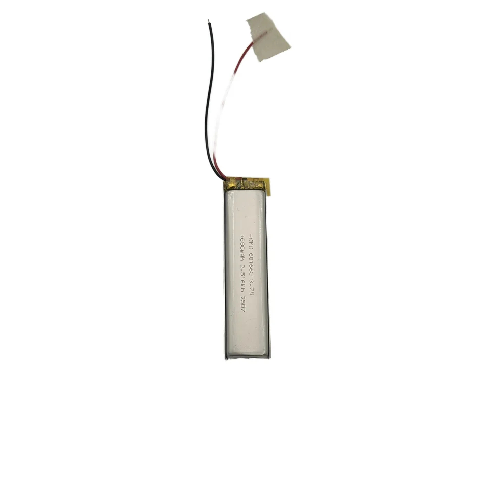 factory supplies rechargeable 601665 680mah 3.7v silver polymer lithium ion battery for reading pen recording pen portable 1