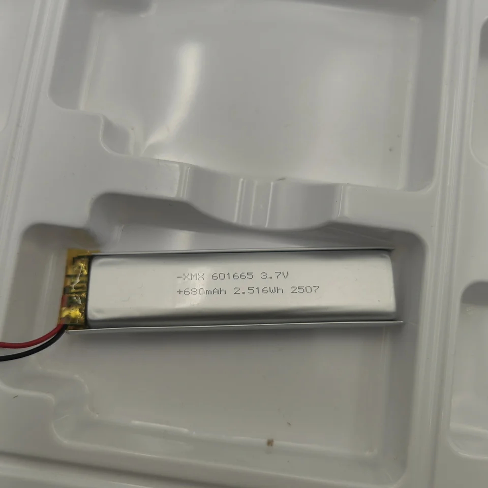 factory supplies rechargeable 601665 680mah 3.7v silver polymer lithium ion battery for reading pen recording pen portable 2