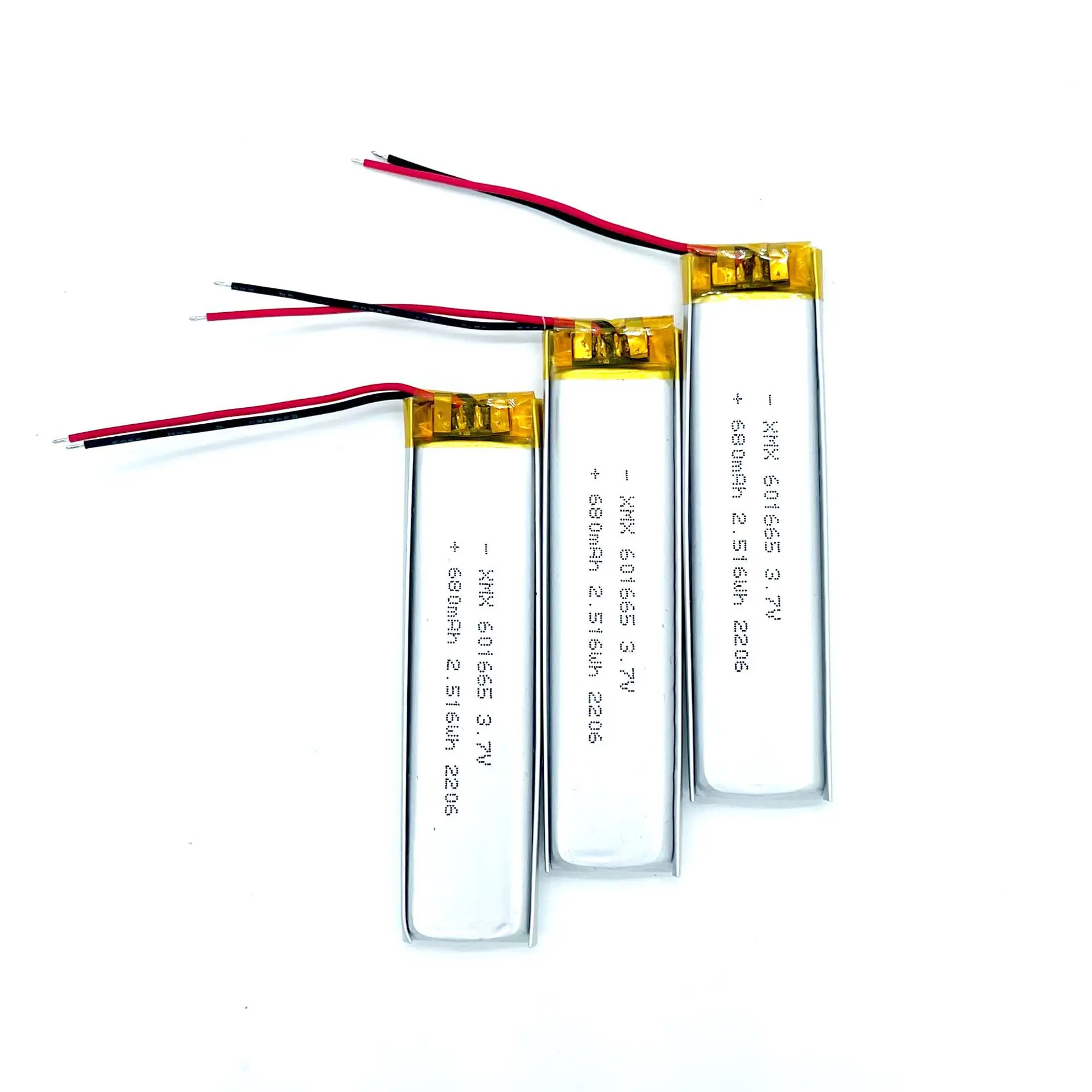 factory supplies rechargeable 601665 680mah 3.7v silver polymer lithium ion battery for reading pen recording pen portable 5
