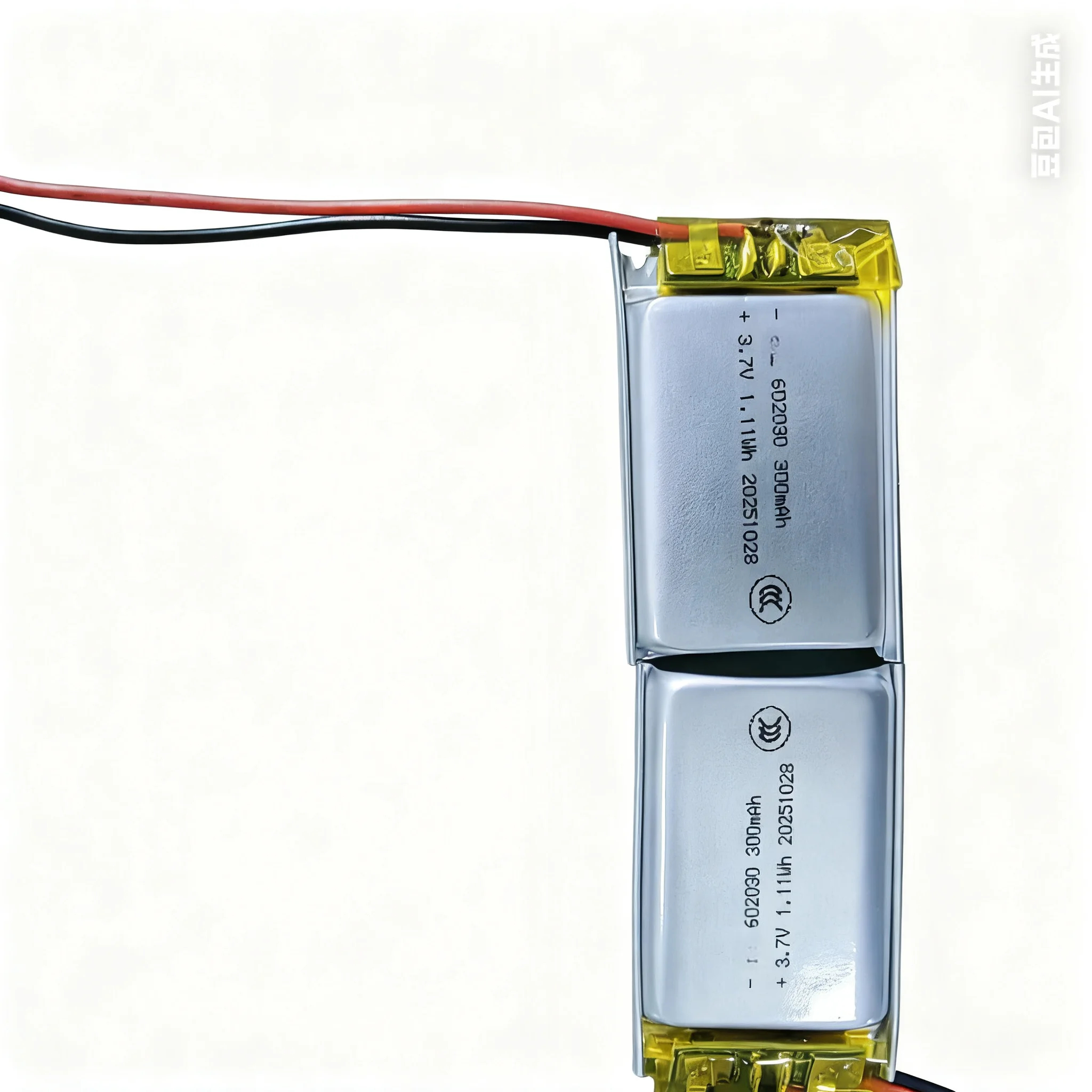 602030 xmx 3.7v 300mah rechargeable li polymer battery pack with pcm protection for consumer electronics in stock 1