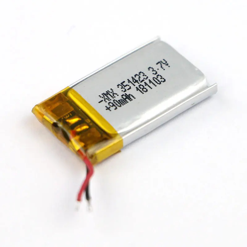 hot selling rechargeable li polymer battery pack 351423 90mah 3.7v 0.3332wh for smart device in stock 2