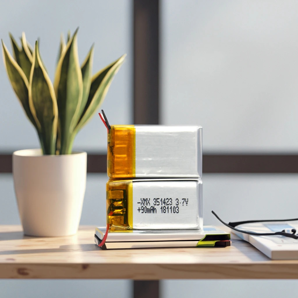 hot selling rechargeable li polymer battery pack 351423 90mah 3.7v 0.3332wh for smart device in stock 3