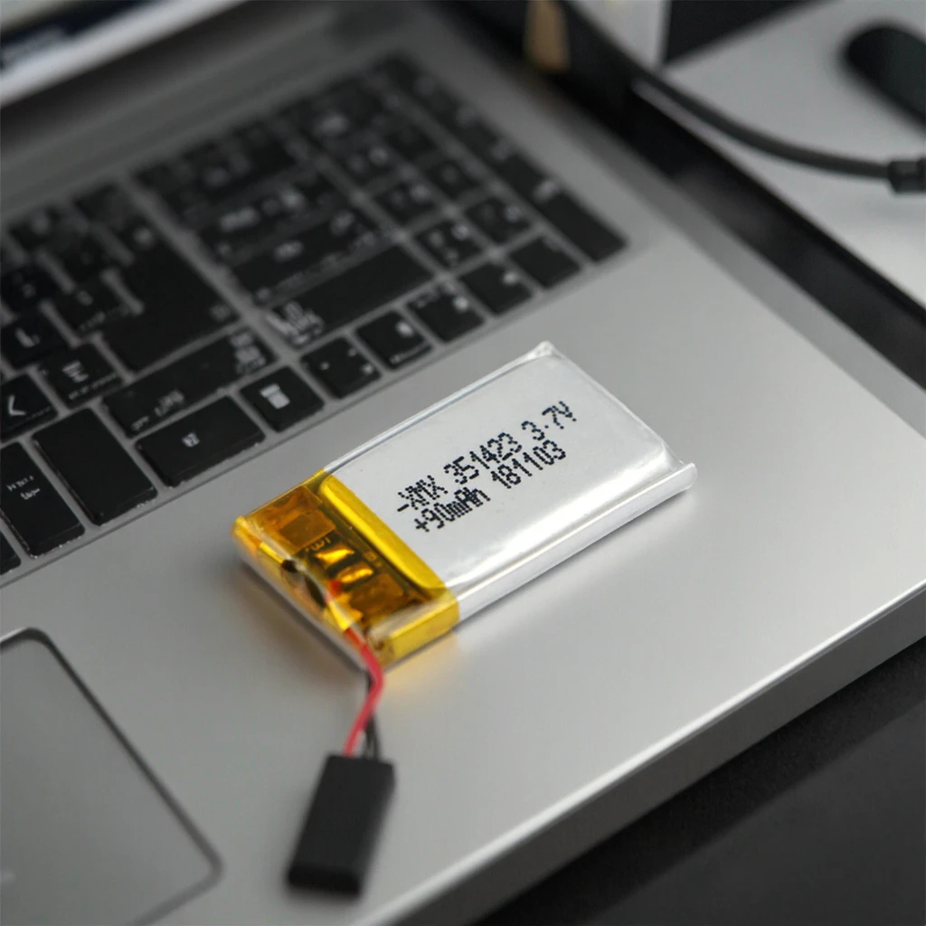 hot selling rechargeable li polymer battery pack 351423 90mah 3.7v 0.3332wh for smart device in stock 5