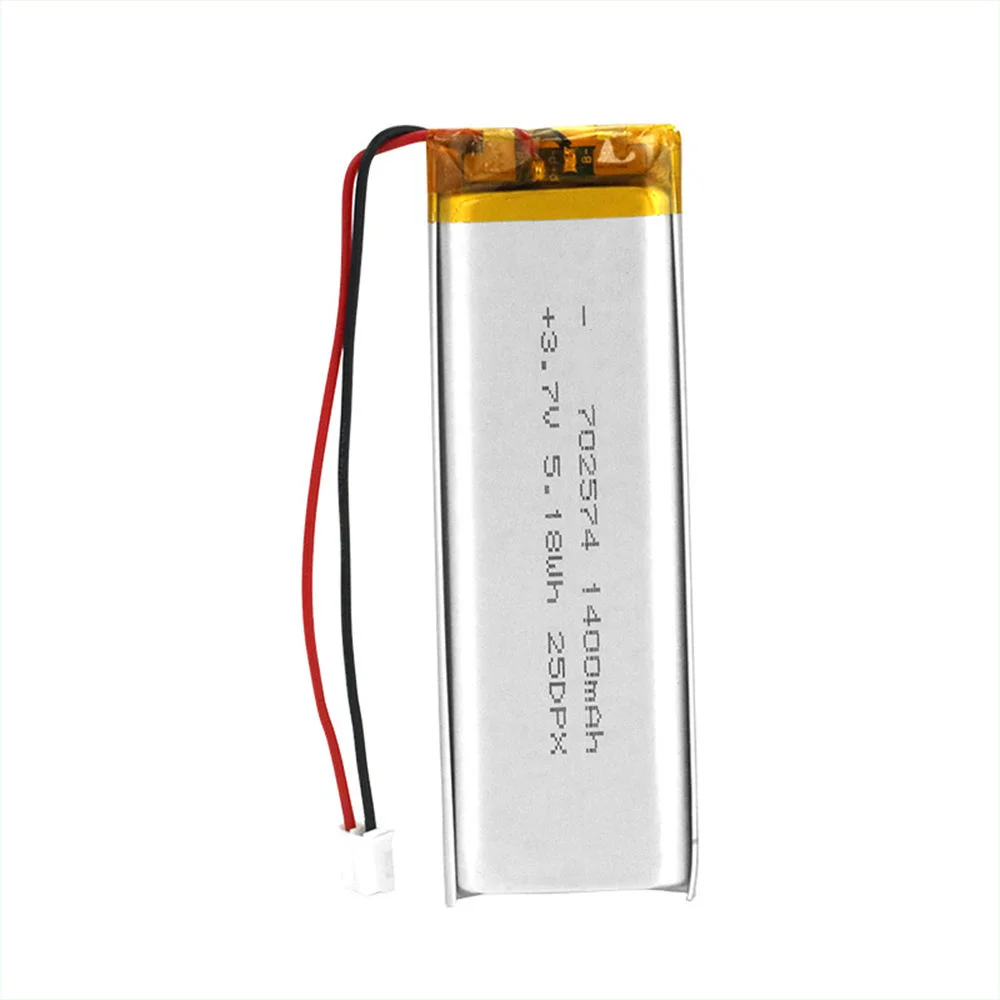 702574 1400mah 3.7v lithium polymer lipo rechargeable battery for portable devices 2