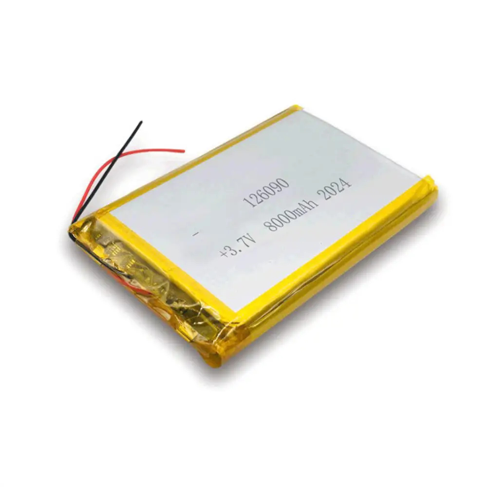 3.7v 8000mah li polymer battery pack 126090 | rechargeable lipo battery with pcm / custom oem 4