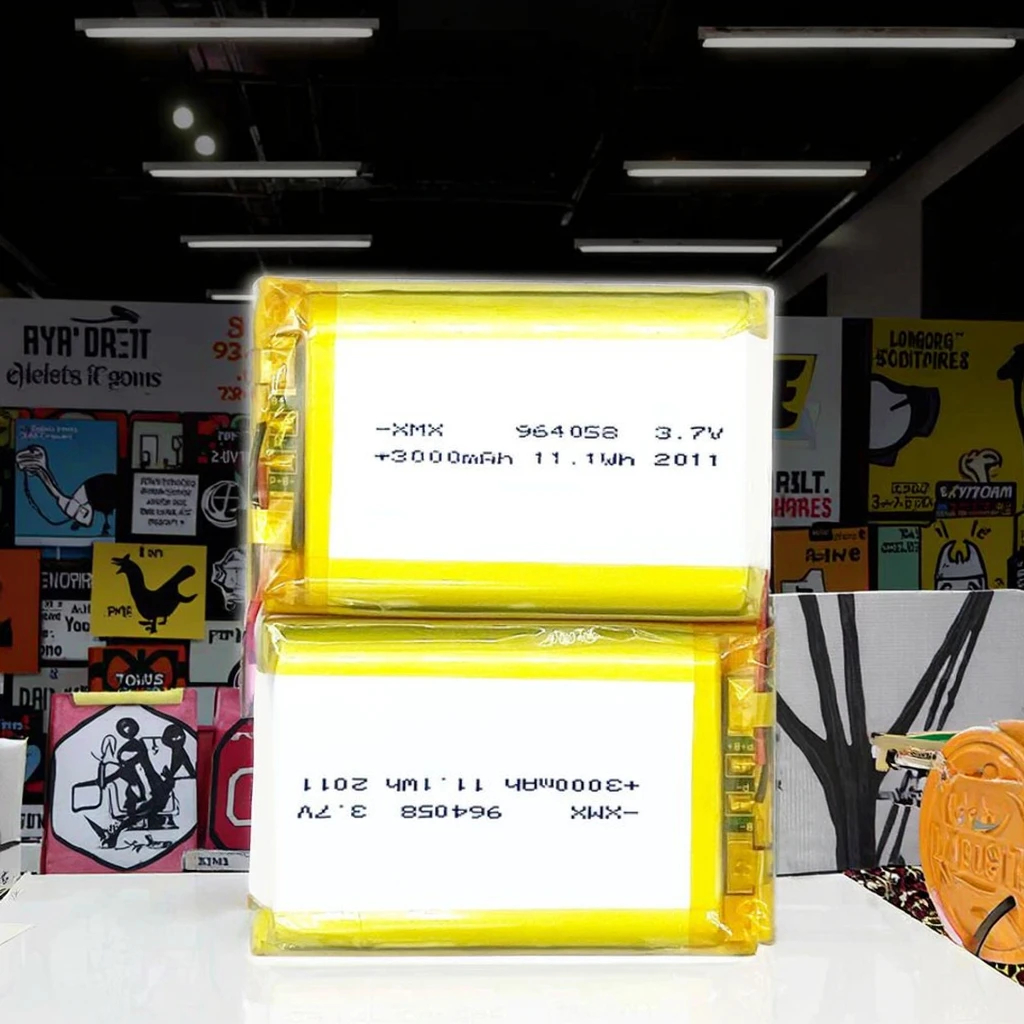 964058 3.7v 3000mah rechargeable li polymer battery high energy density stable performance in stock for medical reading devices 4