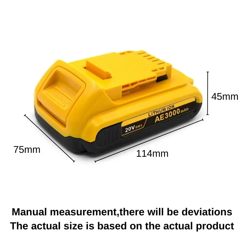 100% for dewalt 18v 20v 3ah max lithium batteries dcb203 li ion battery replacement dcb206 dcb205 dcb204 dcb200 power tools 5