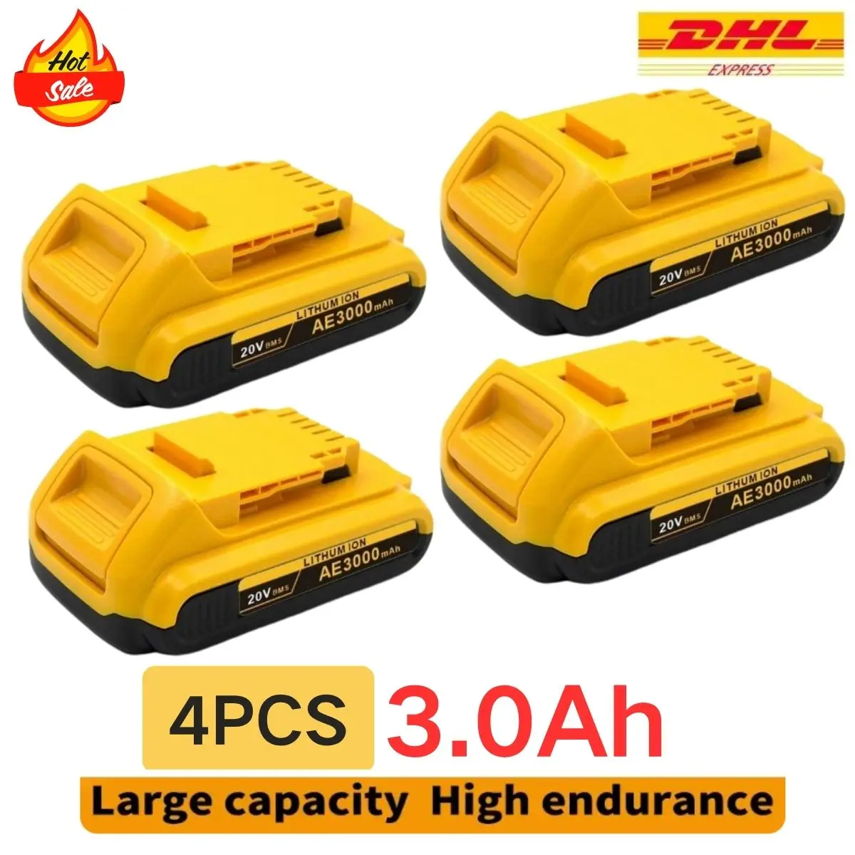 100% for dewalt 18v 20v 3ah max lithium batteries dcb203 li ion battery replacement dcb206 dcb205 dcb204 dcb200 power tools 16
