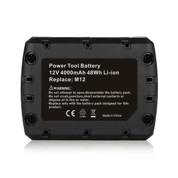 Replacement Battery for Milwaukee M12 12V 4.0Ah Li-ion – Compatible with 48-11-2440 48-11-2420